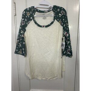 Torrid Disney Mickey Pluto Holiday Sleeve Raglan T Shirt Top Size Large (0)